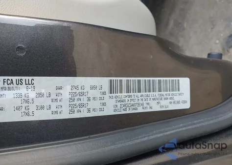 2019 Dodge Grand Caravan Sxt z USA, uszkodzony, nr VIN 2C4RDGCG4KR739149